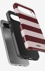 Google Pixel 10 Pro XL Tough Case – Cranberry Stripe - View 3
