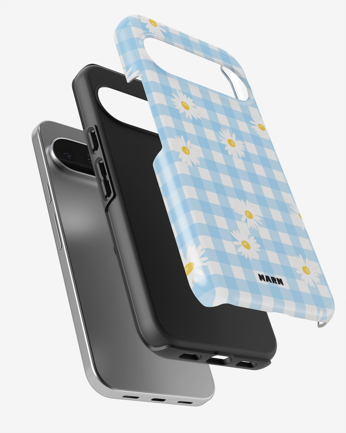 Google Pixel 10 Pro XL Tough Case – Blue Daisies - View 3