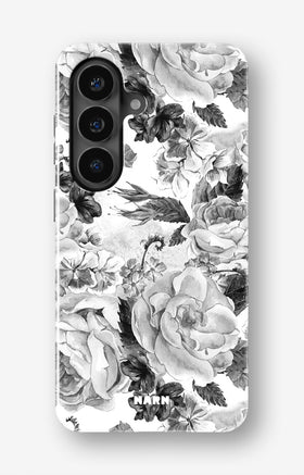 Samsung Galaxy S26 Tough Case – Black & White Bloom - View 1