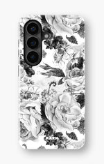Samsung Galaxy S26 Tough Case – Black & White Bloom - View 1