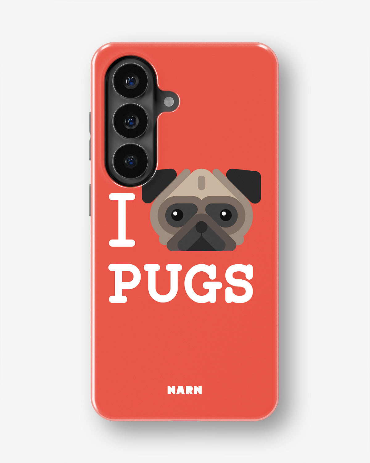 Samsung Galaxy S26 Tough Case – I Love Pugs - View 1