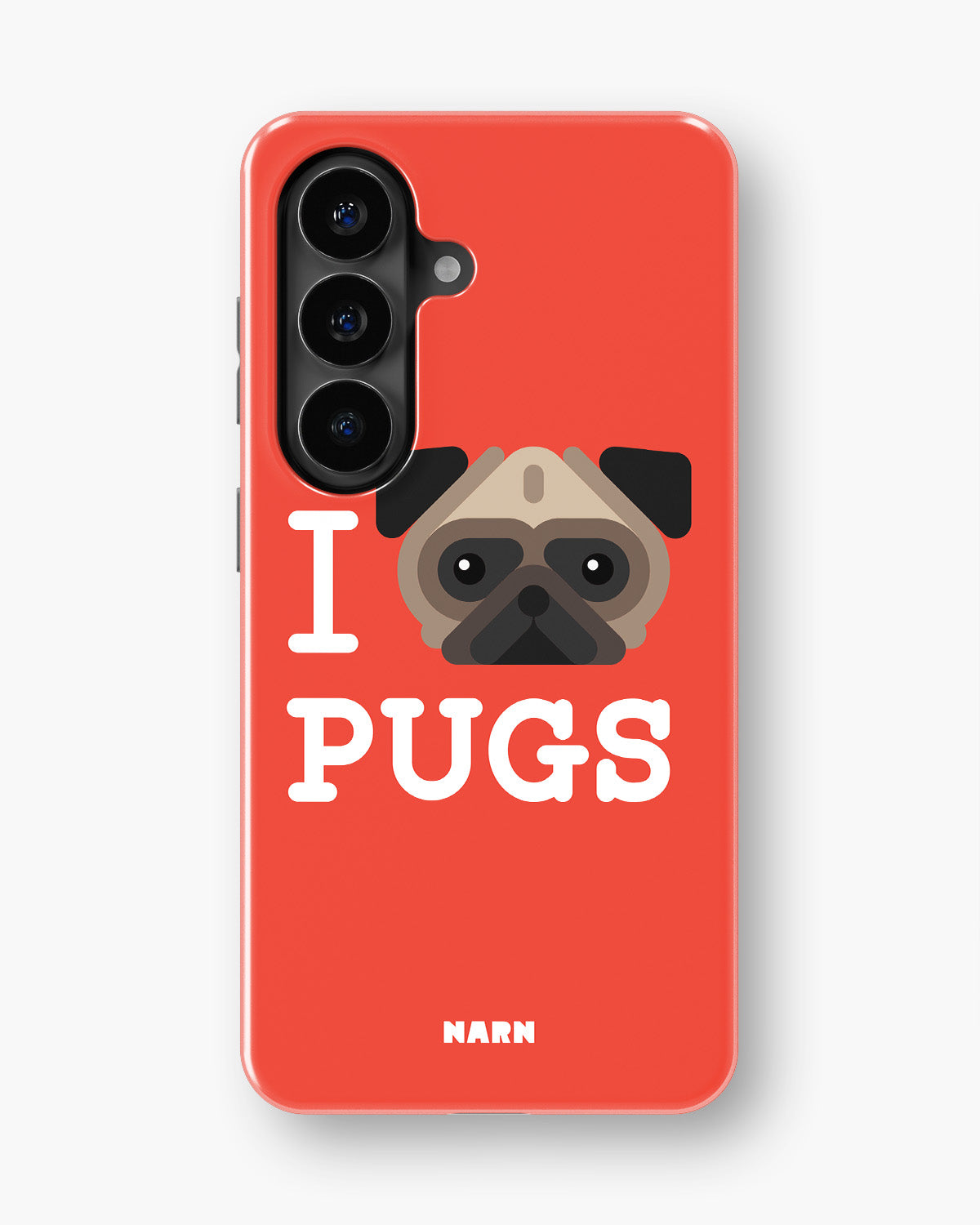Samsung Galaxy S26 Tough Case – I Love Pugs - View 1