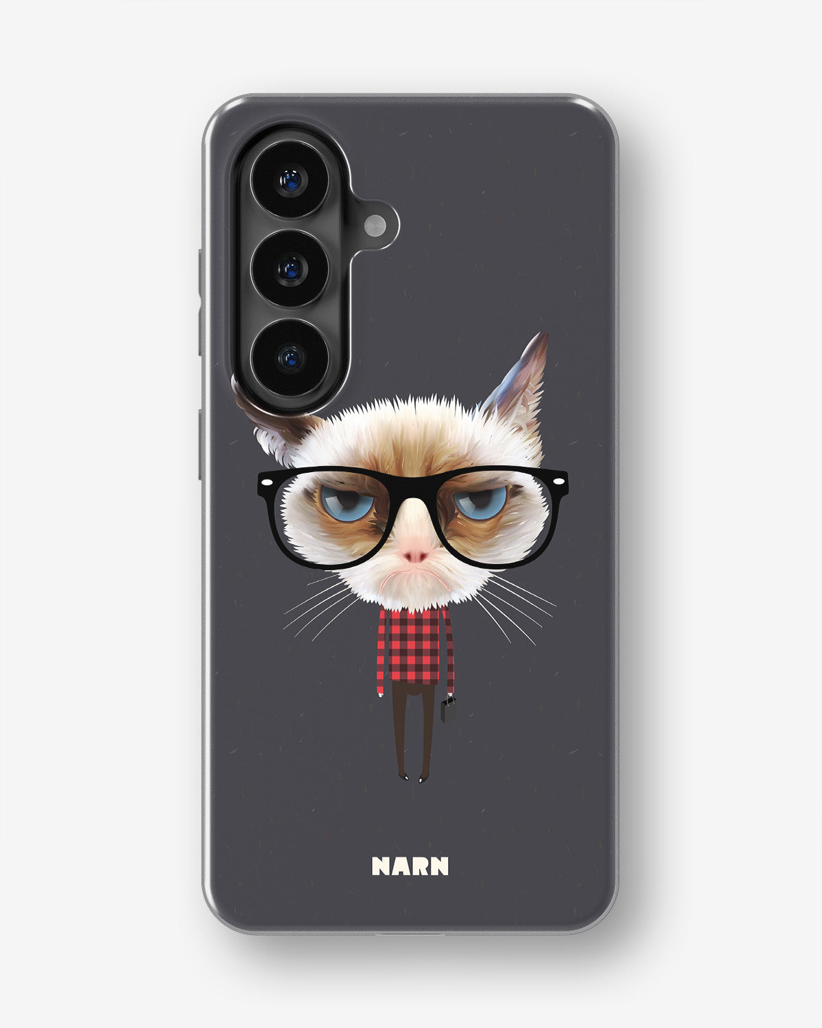 Samsung Galaxy S26 Tough Case – Hipster Cat - View 1