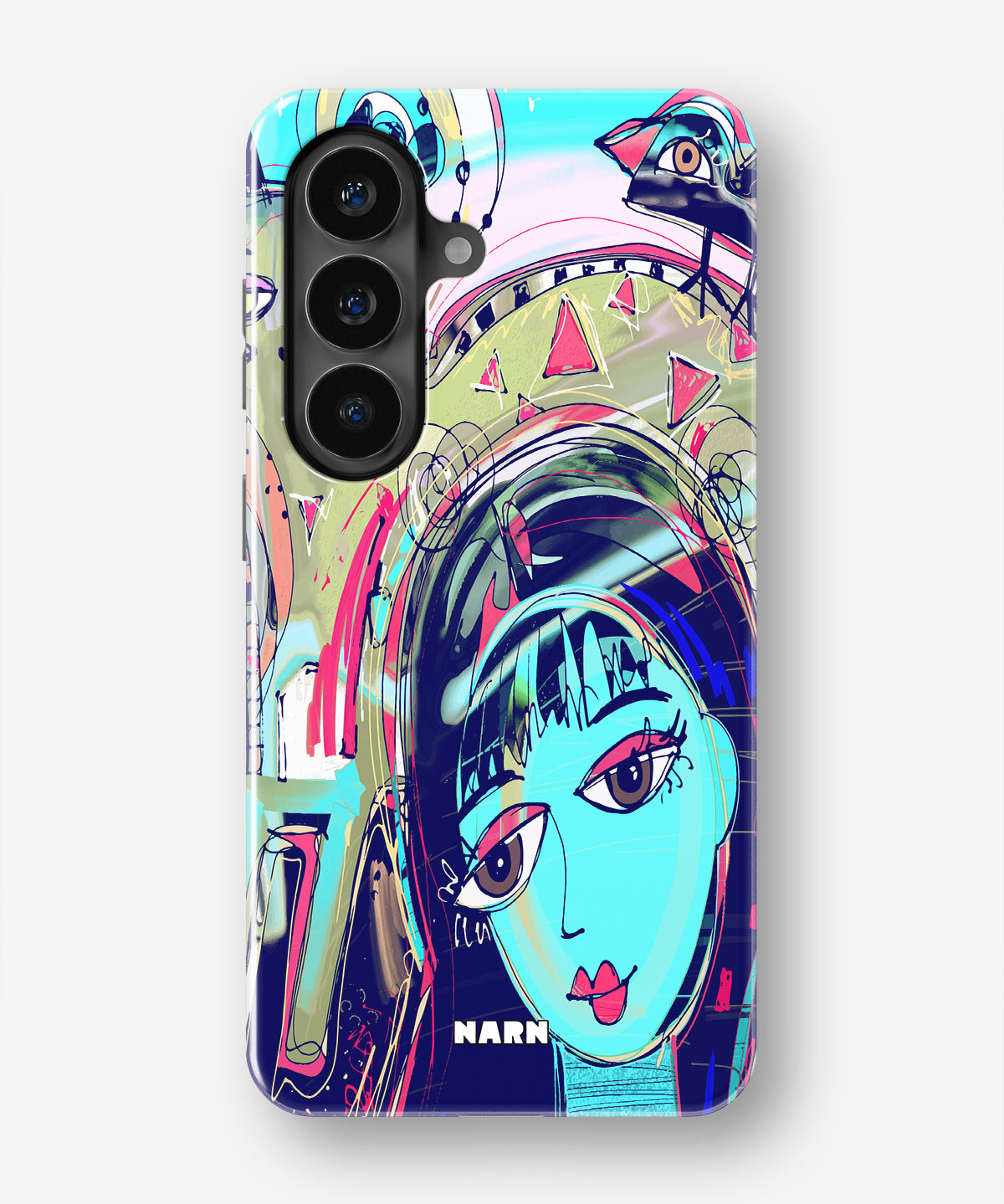 Samsung Galaxy S26 Tough Case – Abstract Cat - View 1