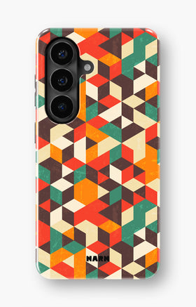 Samsung Galaxy S26 Tough Case – Retro Geometric - View 1