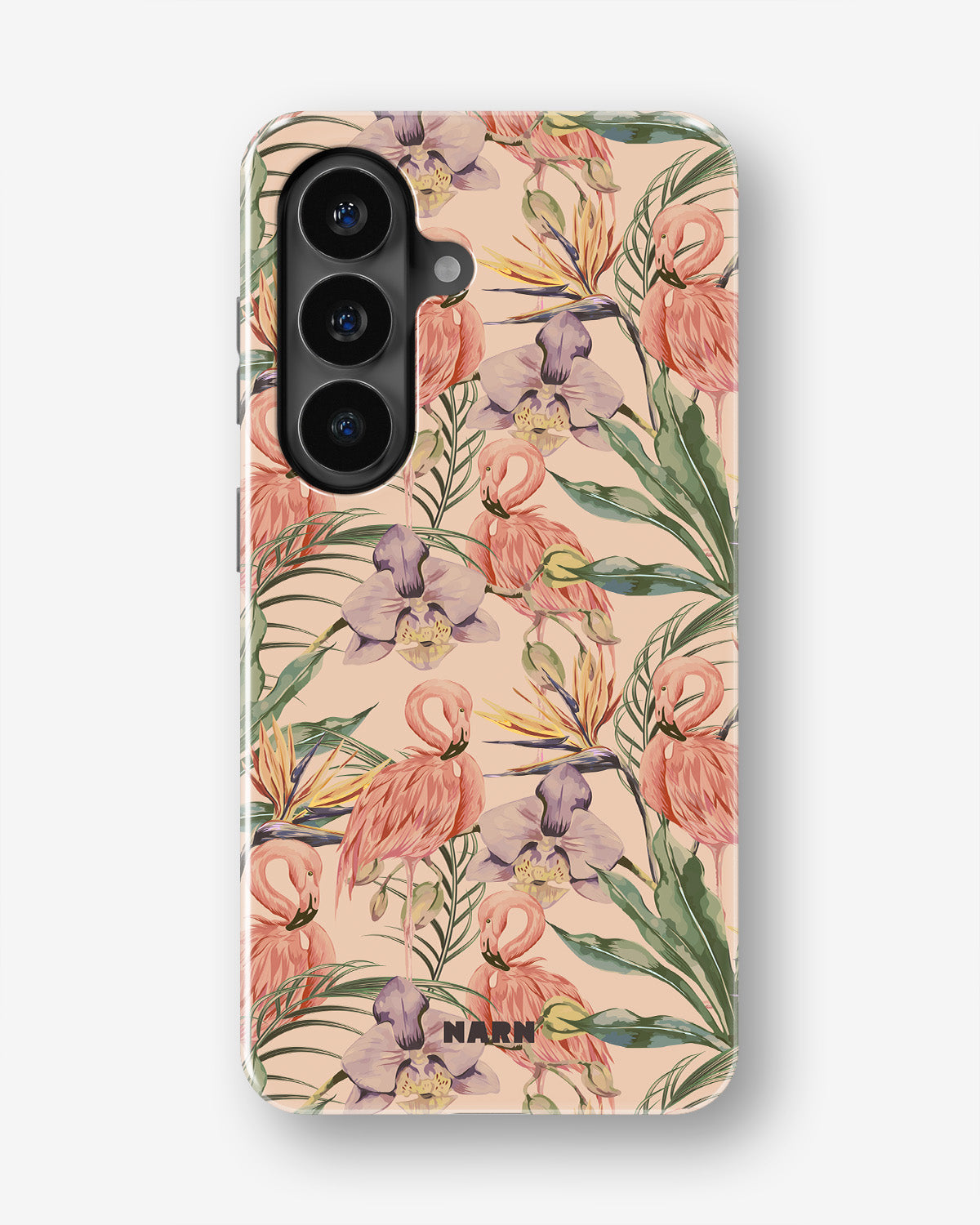 Samsung Galaxy S26 Tough Case – Flamingos & Flowers - View 1