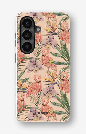 Samsung Galaxy S26 Tough Case – Flamingos & Flowers - View 1