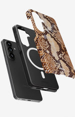 Samsung Galaxy S26 Tough Case – Brown Snakeskin - View 2