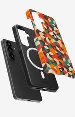 Samsung Galaxy S26 Tough Case – Retro Geometric - View 2