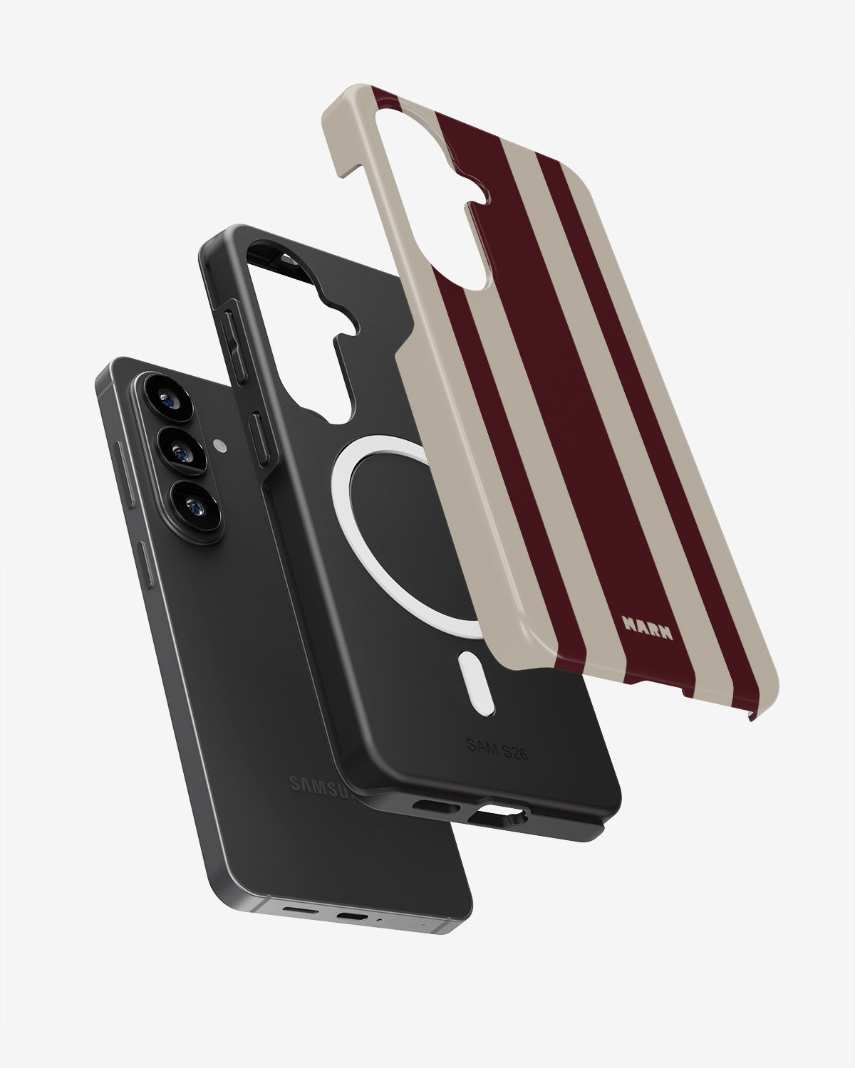 Samsung Galaxy S26 Tough Case – Bordeaux Stripe - View 2