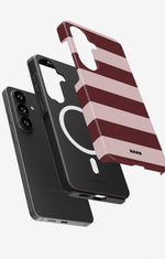 Samsung Galaxy S26 Tough Case – Cranberry Stripe - View 2