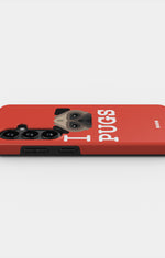 Samsung Galaxy S26 Tough Case – I Love Pugs - View 3