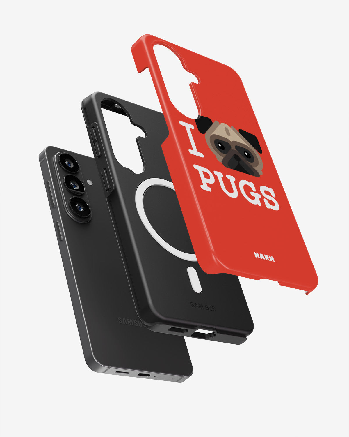 Samsung Galaxy S26 Tough Case – I Love Pugs - View 2