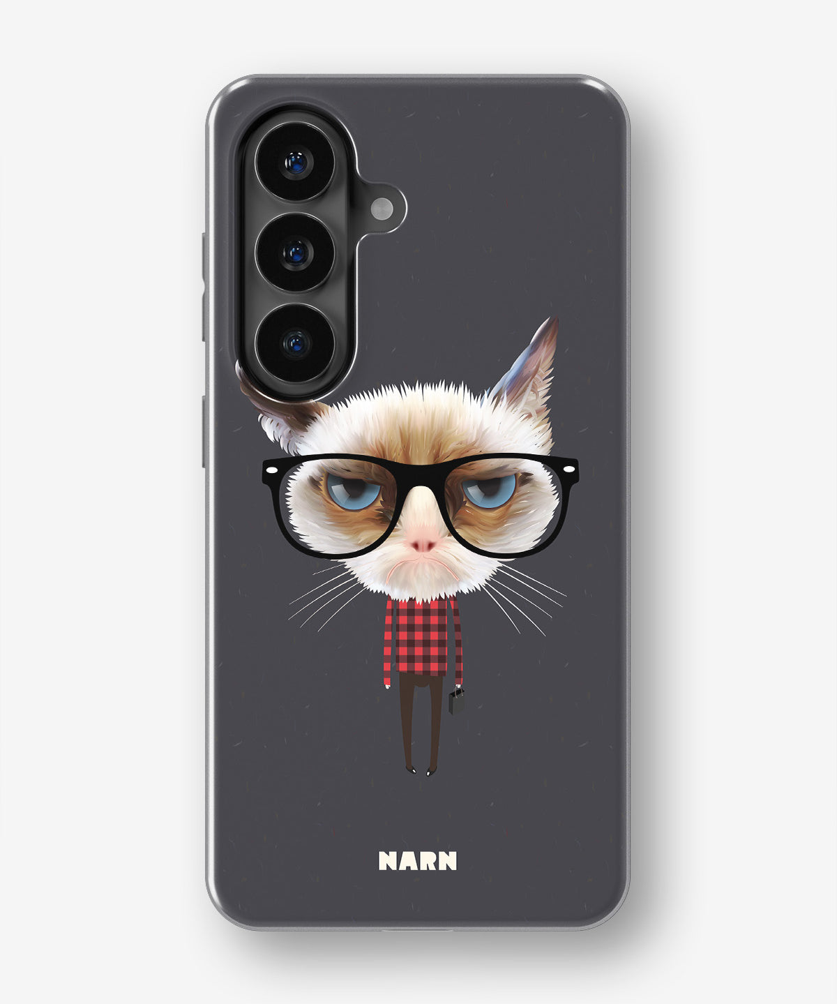 Samsung Galaxy S26 Plus Tough Case – Hipster Cat - View 1