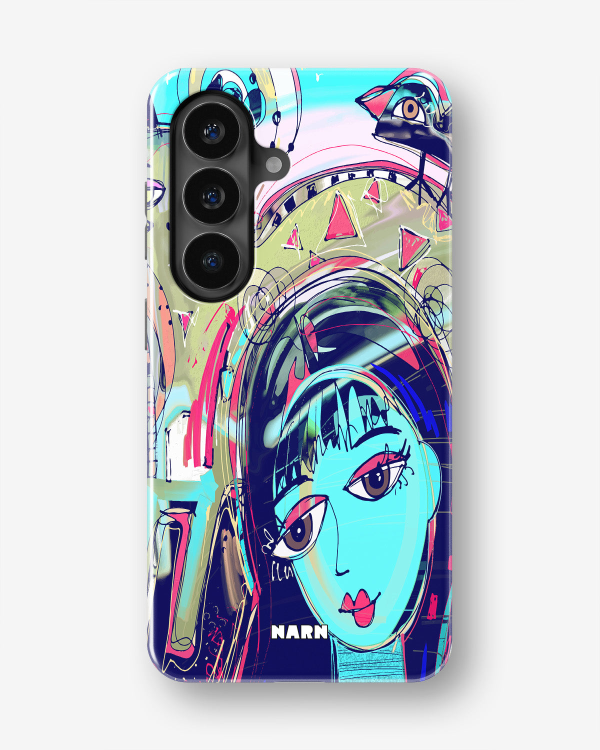 Samsung Galaxy S26 Plus Tough Case – Abstract Cat - View 1