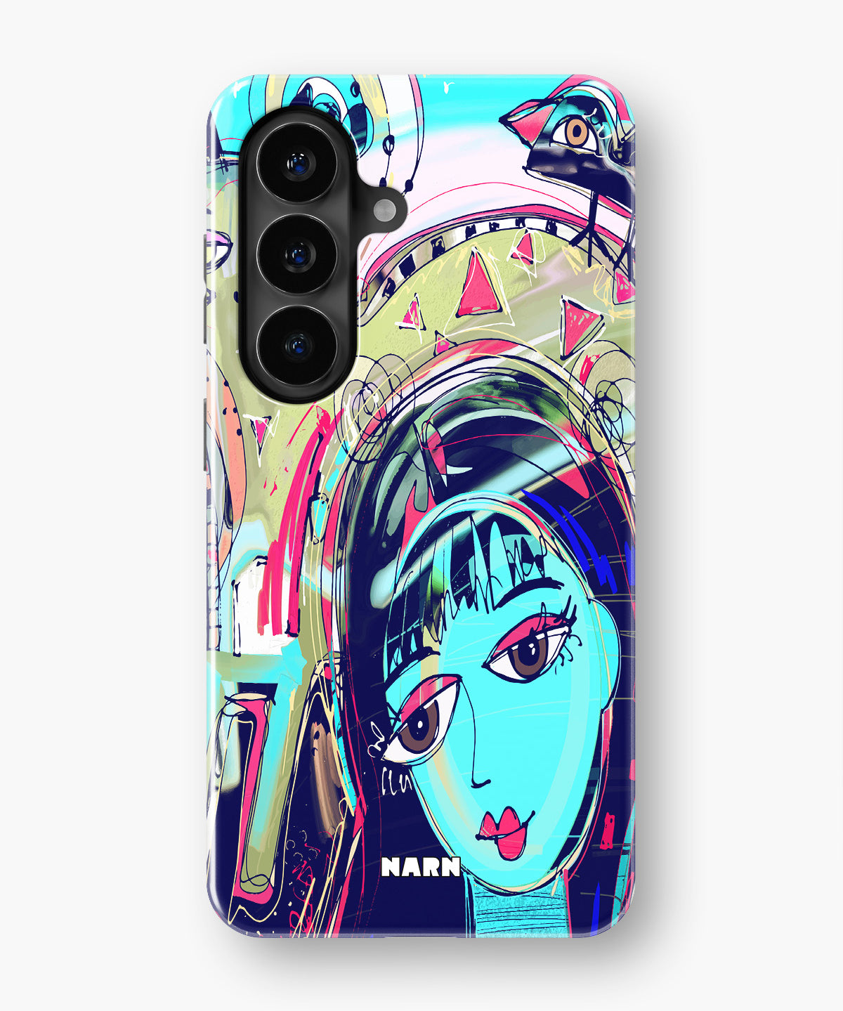 Samsung Galaxy S26 Plus Tough Case – Abstract Cat - View 1