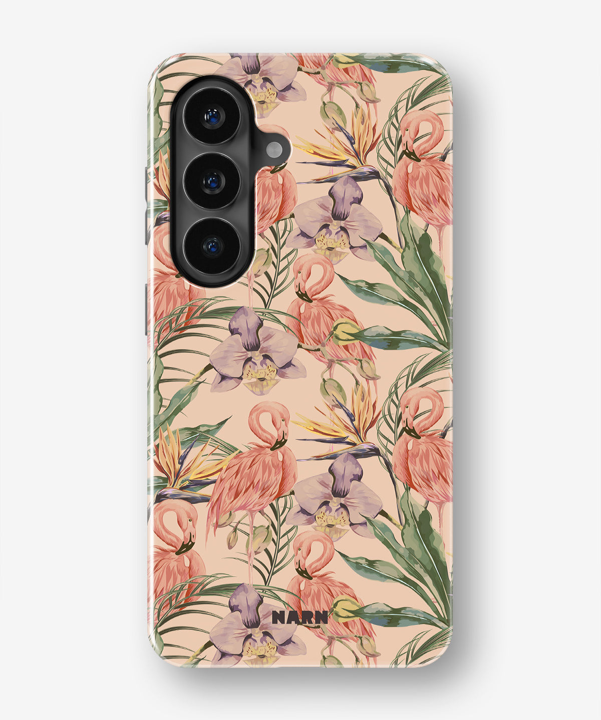 Samsung Galaxy S26 Plus Tough Case – Flamingos & Flowers - View 1