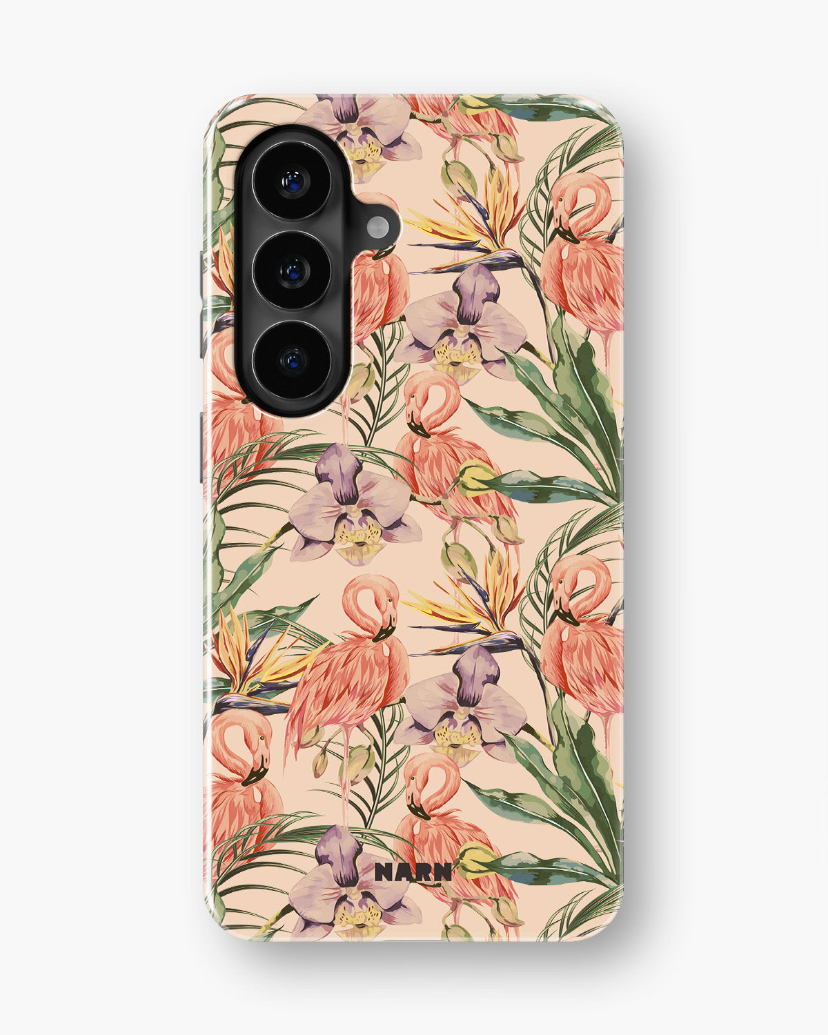 Samsung Galaxy S26 Plus Tough Case – Flamingos & Flowers - View 1