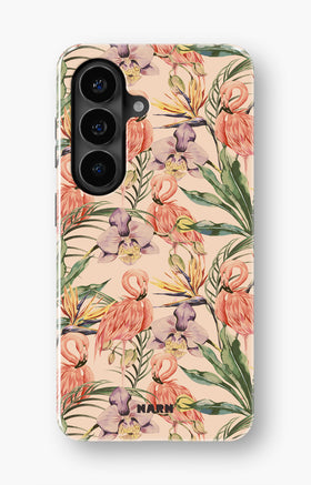 Samsung Galaxy S26 Plus Tough Case – Flamingos & Flowers - View 1