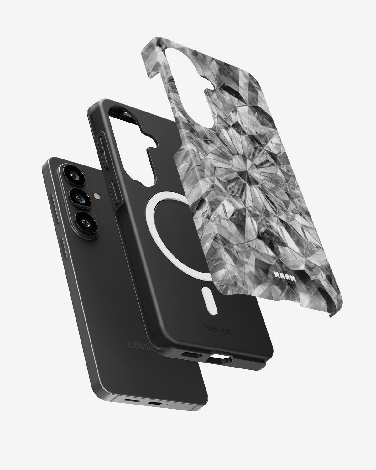 Samsung Galaxy S26 Plus Tough Case – Grey Crystals - View 2