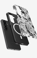 Samsung Galaxy S26 Plus Tough Case – Black & White Bloom - View 2