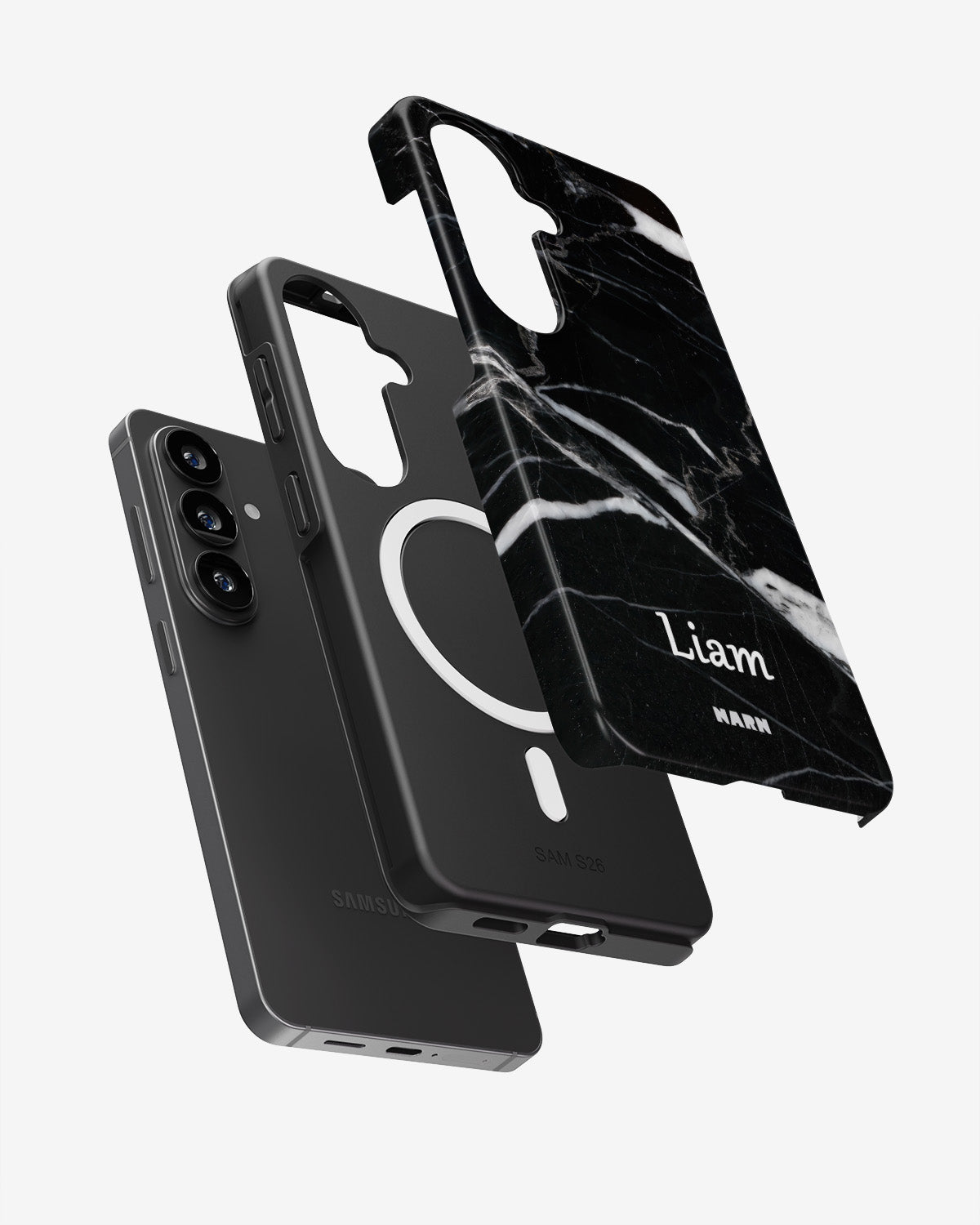 Samsung Galaxy S26 Plus Tough Case – Custom - Black Marble - View 2