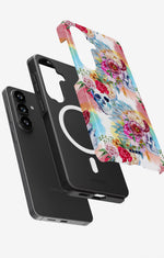Samsung Galaxy S26 Plus Tough Case – Flowered Skulls - View 2