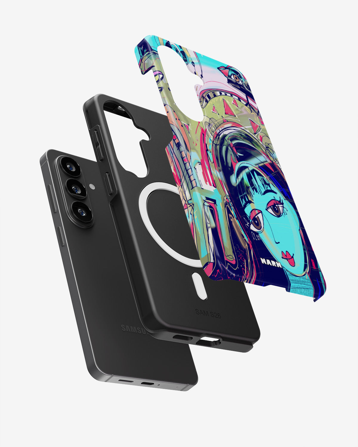 Samsung Galaxy S26 Plus Tough Case – Abstract Cat - View 2