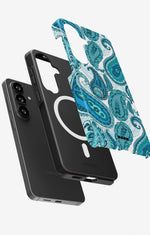 Samsung Galaxy S26 Plus Tough Case – Turquoise Paisley - View 2
