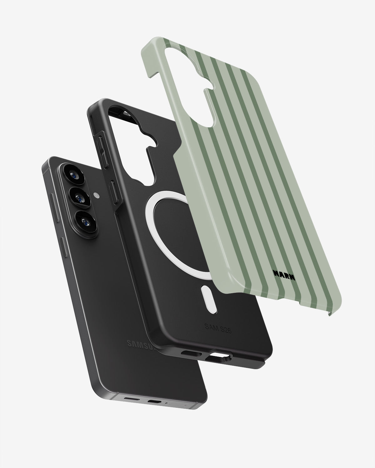 Samsung Galaxy S26 Plus Tough Case – Sage Stripes - View 2