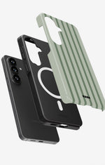 Samsung Galaxy S26 Plus Tough Case – Sage Stripes - View 2