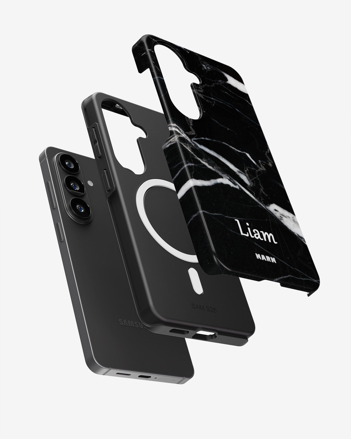 Samsung Galaxy S26 Plus Tough Case – Custom - Black Marble - View 2