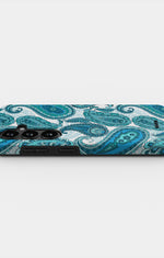 Samsung Galaxy S26 Plus Tough Case – Turquoise Paisley - View 3