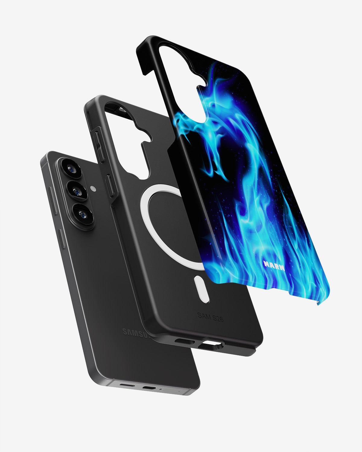 Samsung Galaxy S26 Plus Tough Case – Blue Flames Dragon - View 2