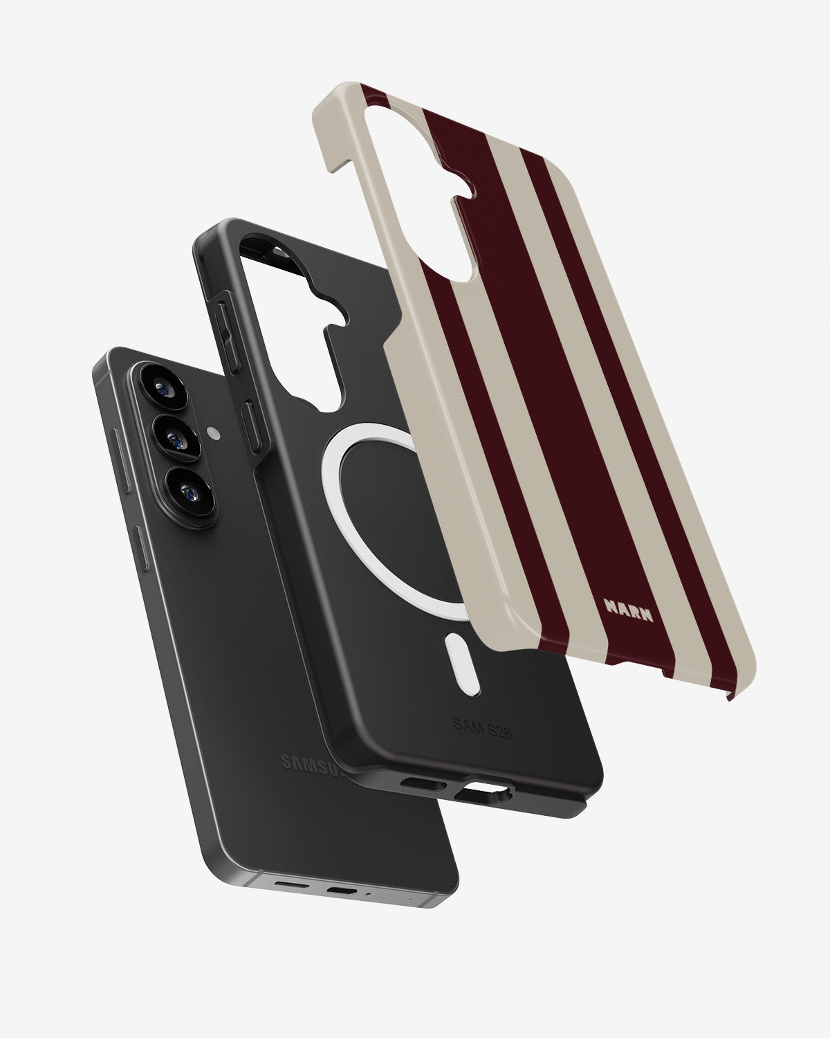 Samsung Galaxy S26 Plus Tough Case – Bordeaux Stripe - View 2
