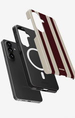 Samsung Galaxy S26 Plus Tough Case – Bordeaux Stripe - View 2