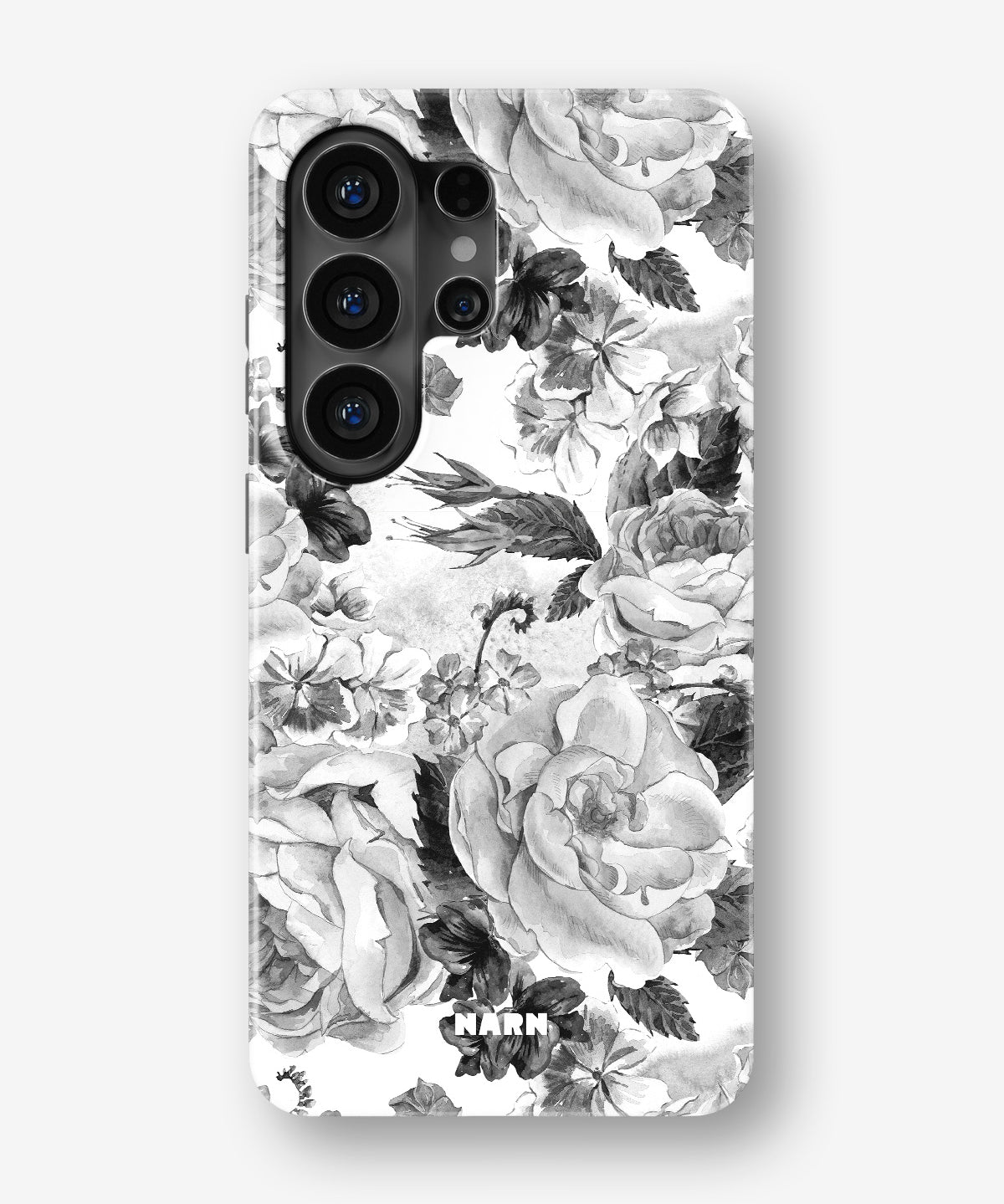 Samsung Galaxy S26 Ultra Tough Case – Black & White Bloom - View 1