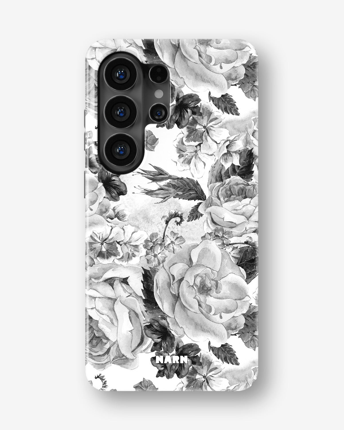 Samsung Galaxy S26 Ultra Tough Case – Black & White Bloom - View 1