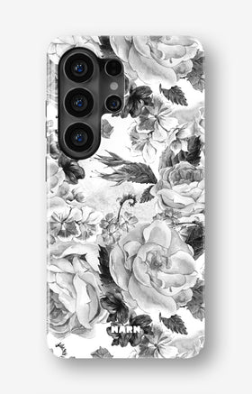 Samsung Galaxy S26 Ultra Tough Case – Black & White Bloom - View 1