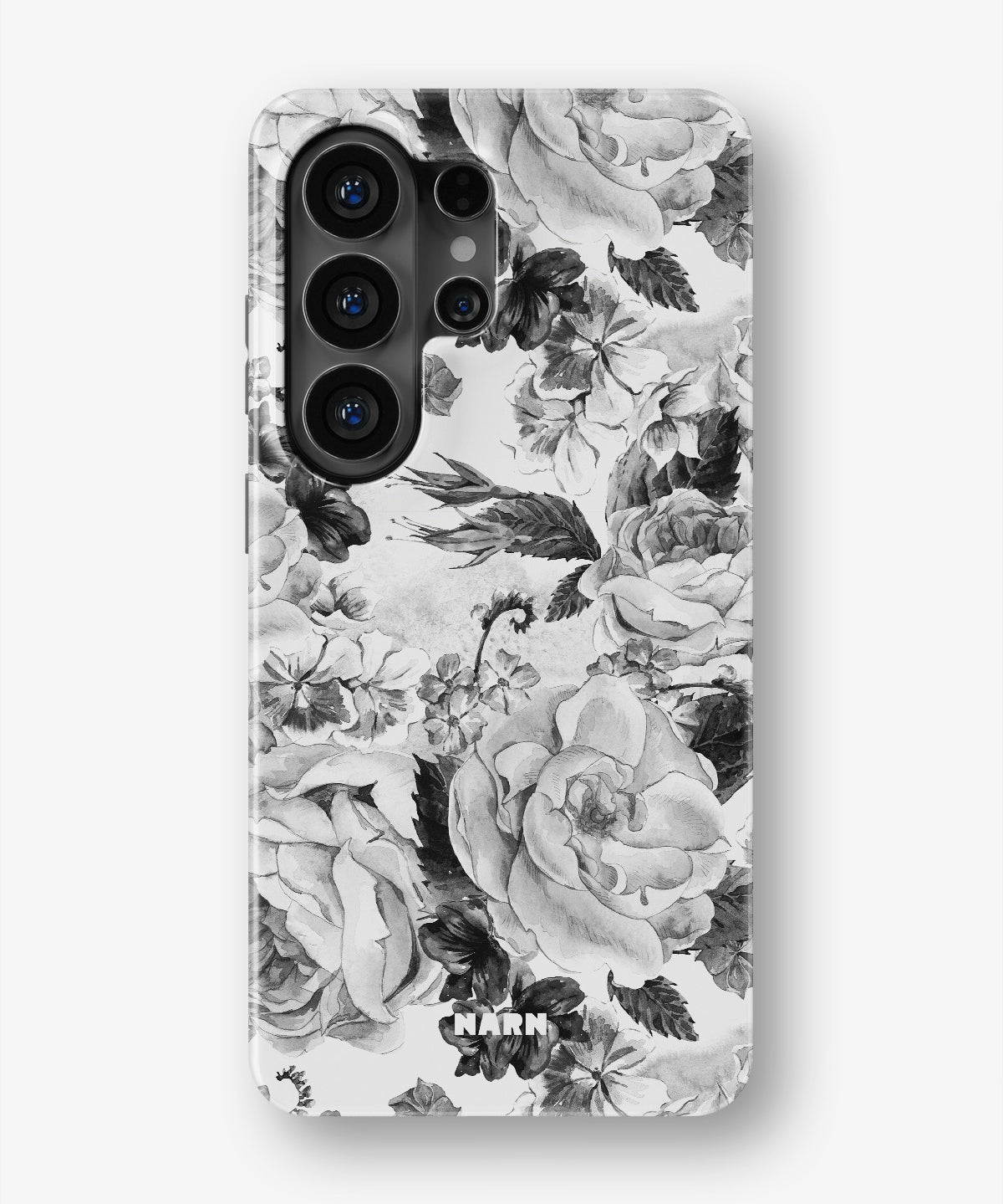 Samsung Galaxy S26 Ultra Tough Case – Black & White Bloom - View 1