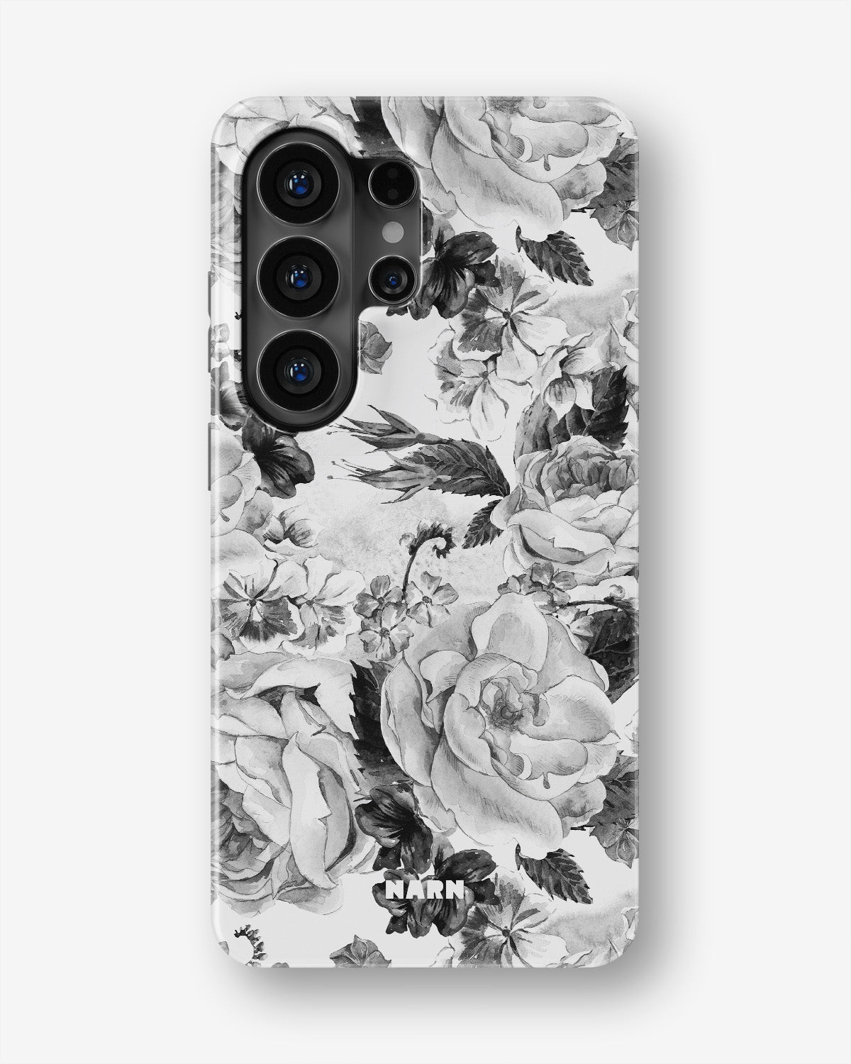 Samsung Galaxy S26 Ultra Tough Case – Black & White Bloom - View 1