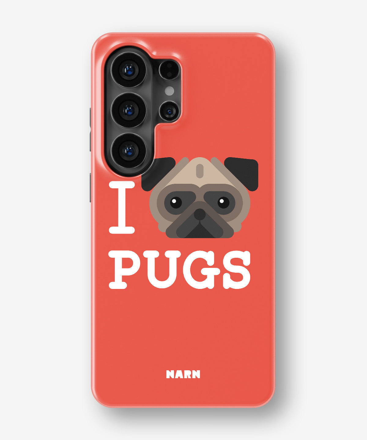 Samsung Galaxy S26 Ultra Tough Case – I Love Pugs - View 1
