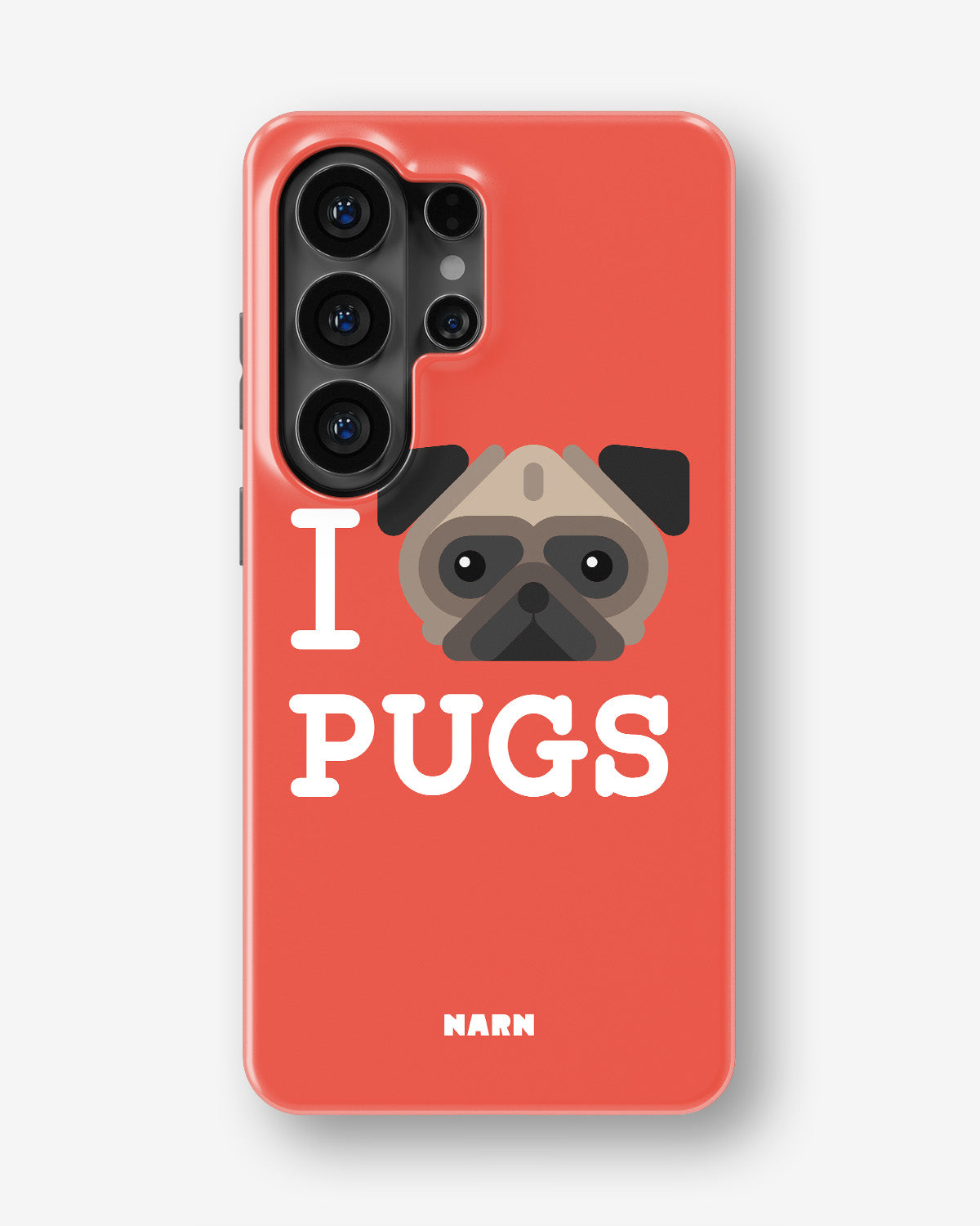 Samsung Galaxy S26 Ultra Tough Case – I Love Pugs - View 1