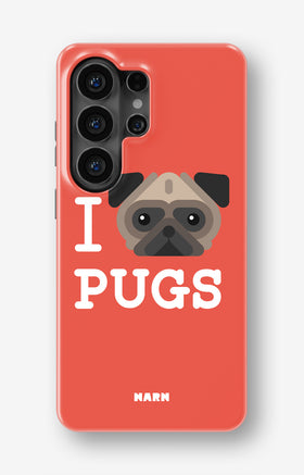 Samsung Galaxy S26 Ultra Tough Case – I Love Pugs - View 1