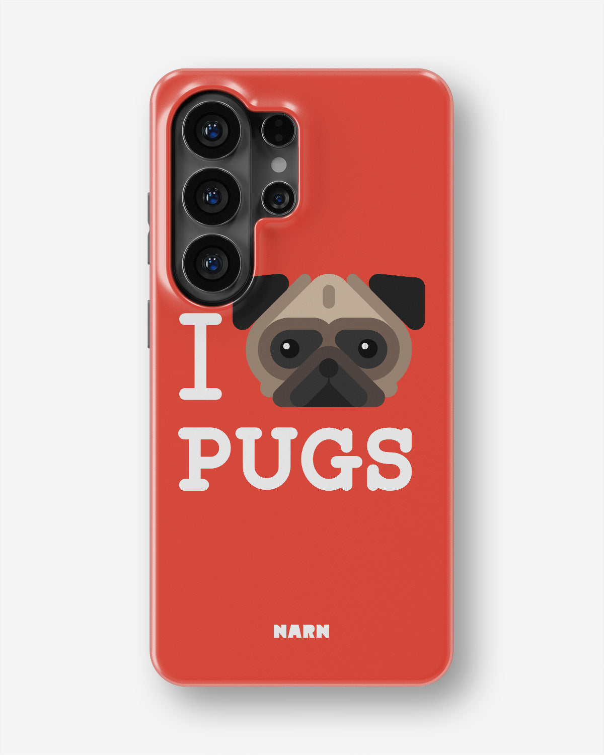 Samsung Galaxy S26 Ultra Tough Case – I Love Pugs - View 1