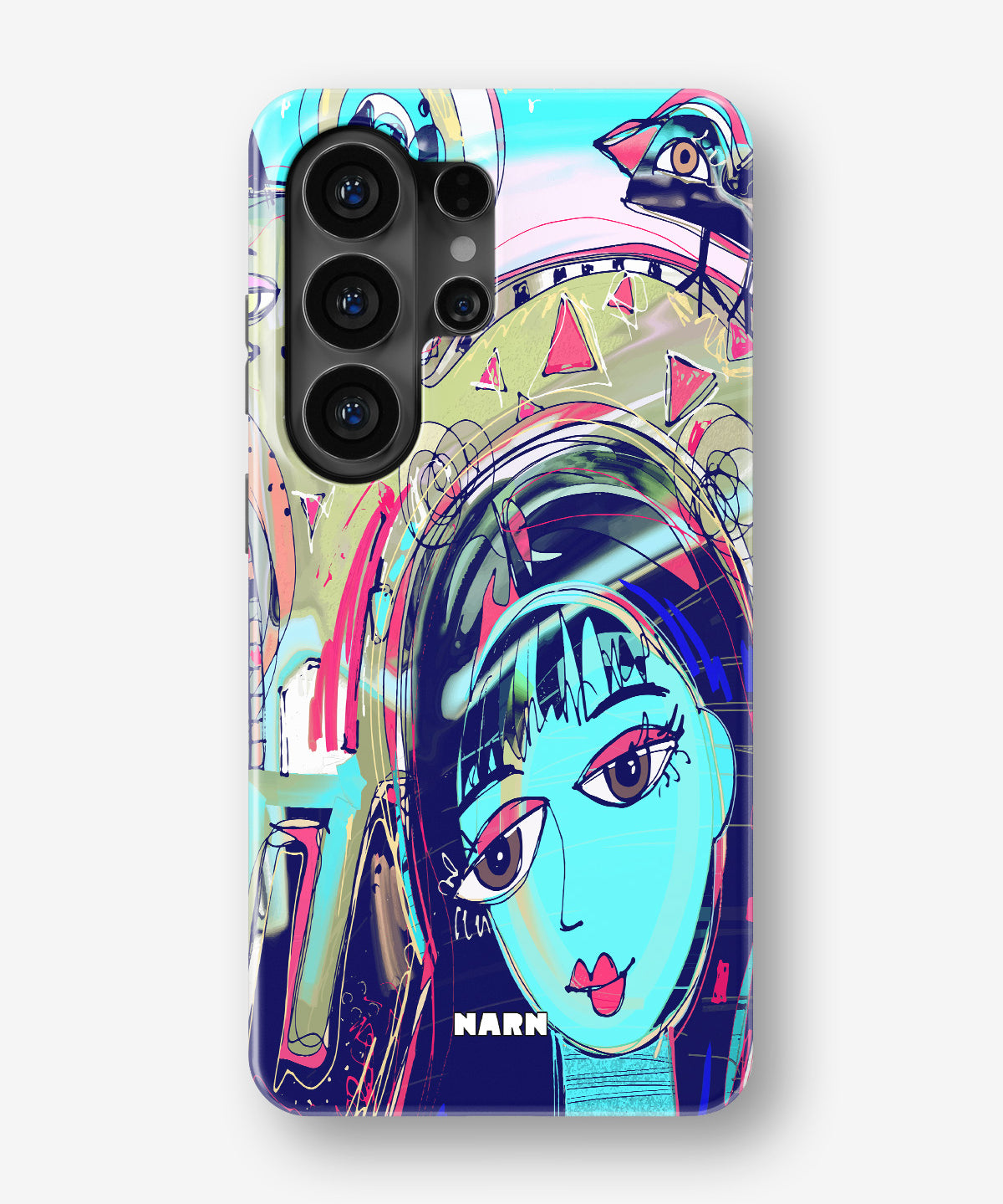 Samsung Galaxy S26 Ultra Tough Case – Abstract Cat - View 1