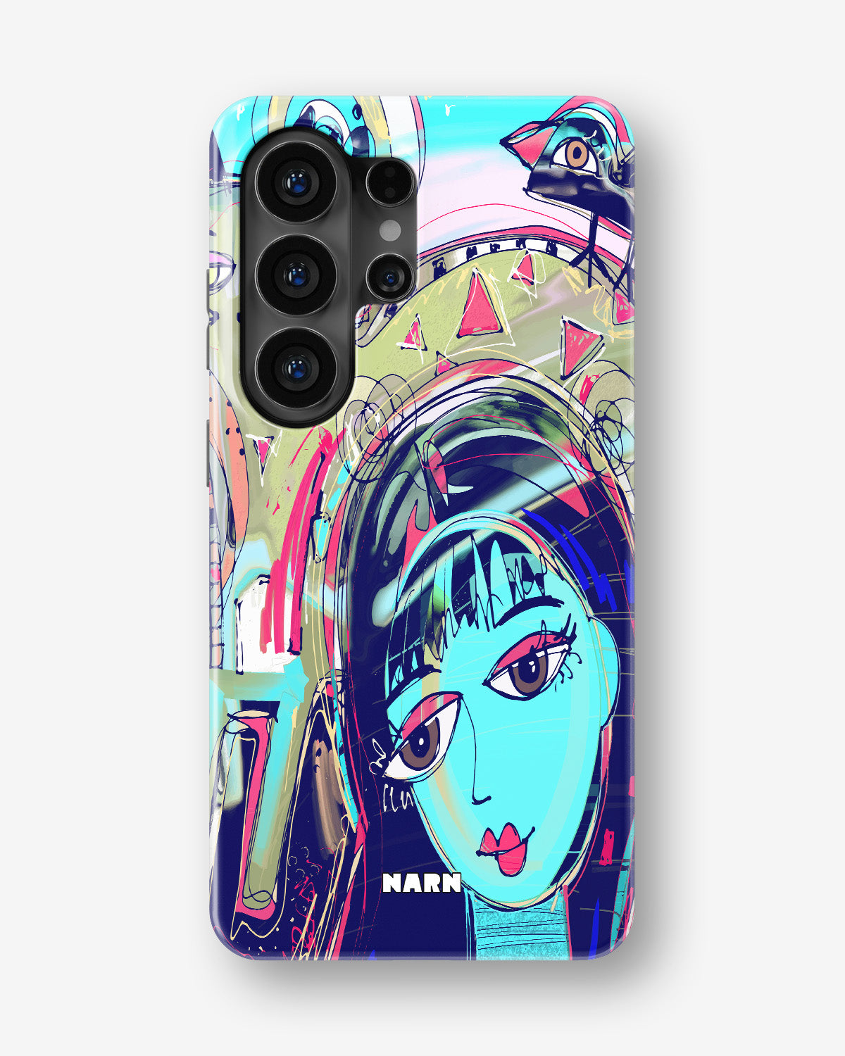 Samsung Galaxy S26 Ultra Tough Case – Abstract Cat - View 1