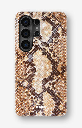 Samsung Galaxy S26 Ultra Tough Case – Brown Snakeskin - View 1