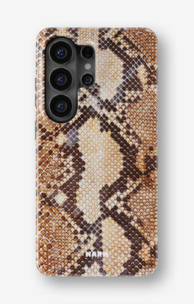 Samsung Galaxy S26 Ultra Tough Case – Brown Snakeskin - View 1