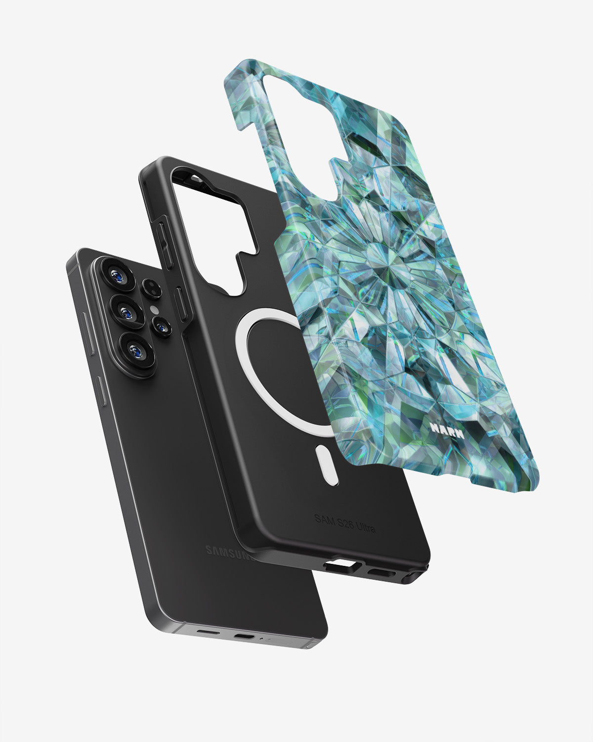 Samsung Galaxy S26 Ultra Tough Case – Green Crystals - View 2
